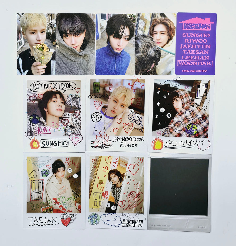 Boynextdoor  "HOW?" - Official Photocard [Sticker Ver.] [24.4.16] - HALLYUSUPERSTORE