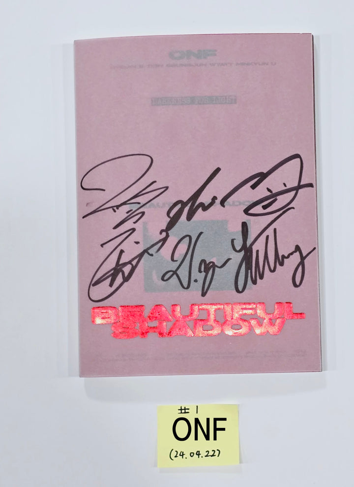 ONF "BEAUTIFUL SHADOW" - Hand Autographed(Signed) Promo Album [24.4.22] - HALLYUSUPERSTORE
