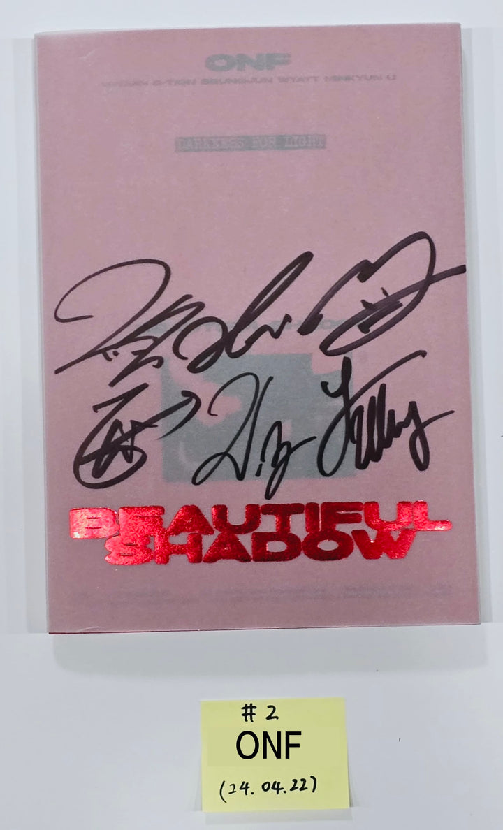 ONF "BEAUTIFUL SHADOW" - Hand Autographed(Signed) Promo Album [24.4.22] - HALLYUSUPERSTORE