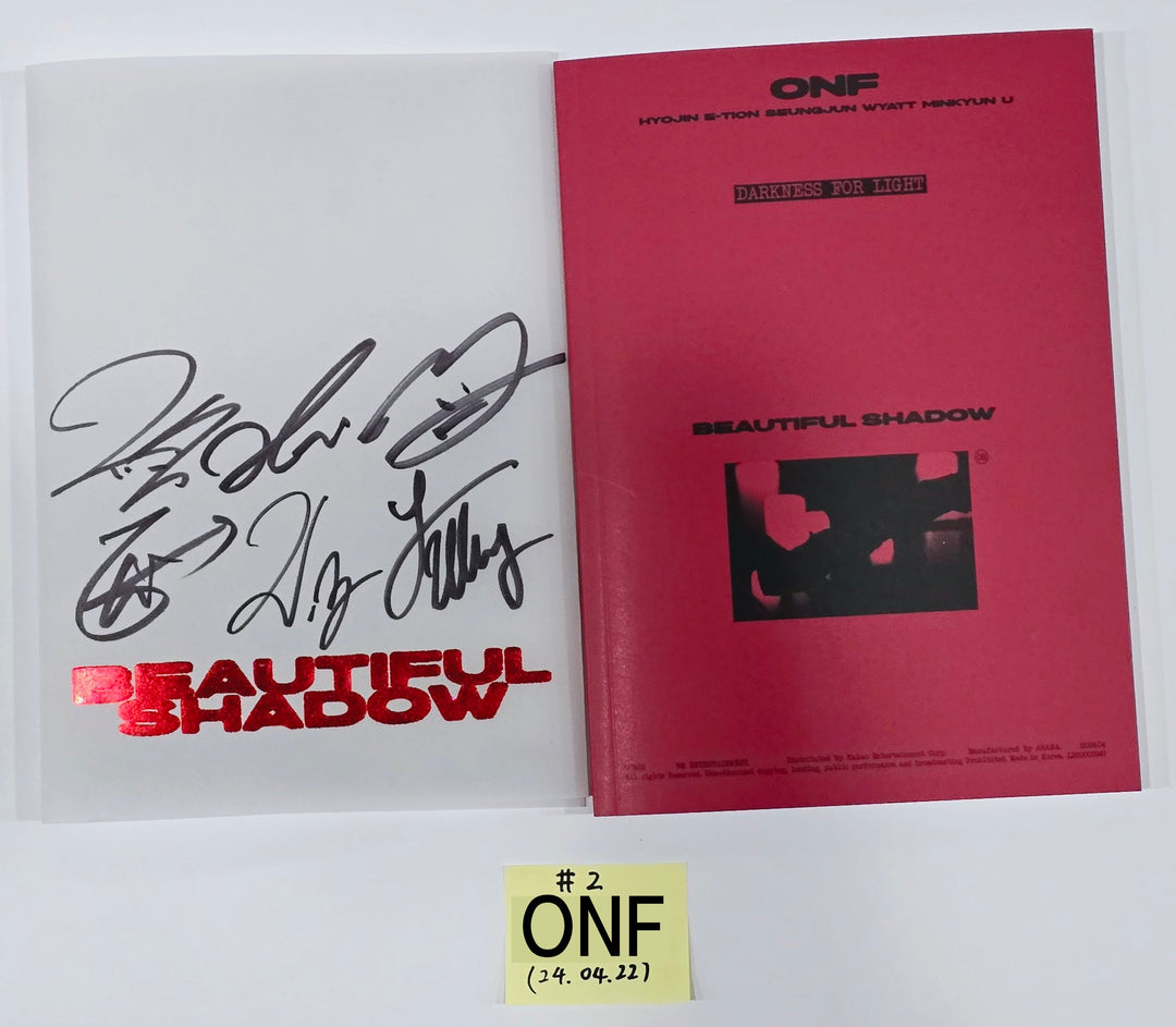 ONF "BEAUTIFUL SHADOW" - Hand Autographed(Signed) Promo Album [24.4.22] - HALLYUSUPERSTORE