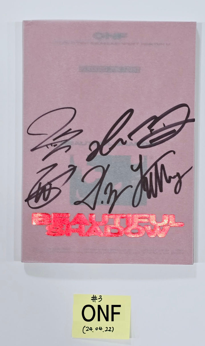ONF "BEAUTIFUL SHADOW" - Hand Autographed(Signed) Promo Album [24.4.22] - HALLYUSUPERSTORE