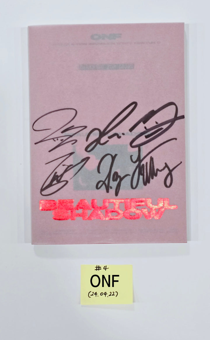 ONF "BEAUTIFUL SHADOW" - Hand Autographed(Signed) Promo Album [24.4.22] - HALLYUSUPERSTORE