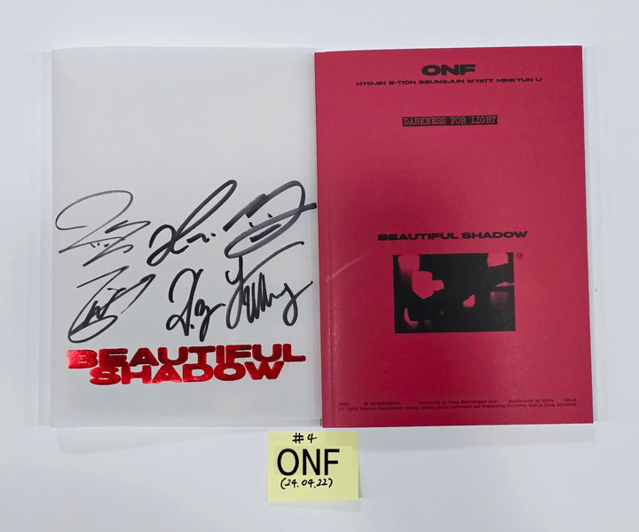 ONF "BEAUTIFUL SHADOW" - Hand Autographed(Signed) Promo Album [24.4.22] - HALLYUSUPERSTORE