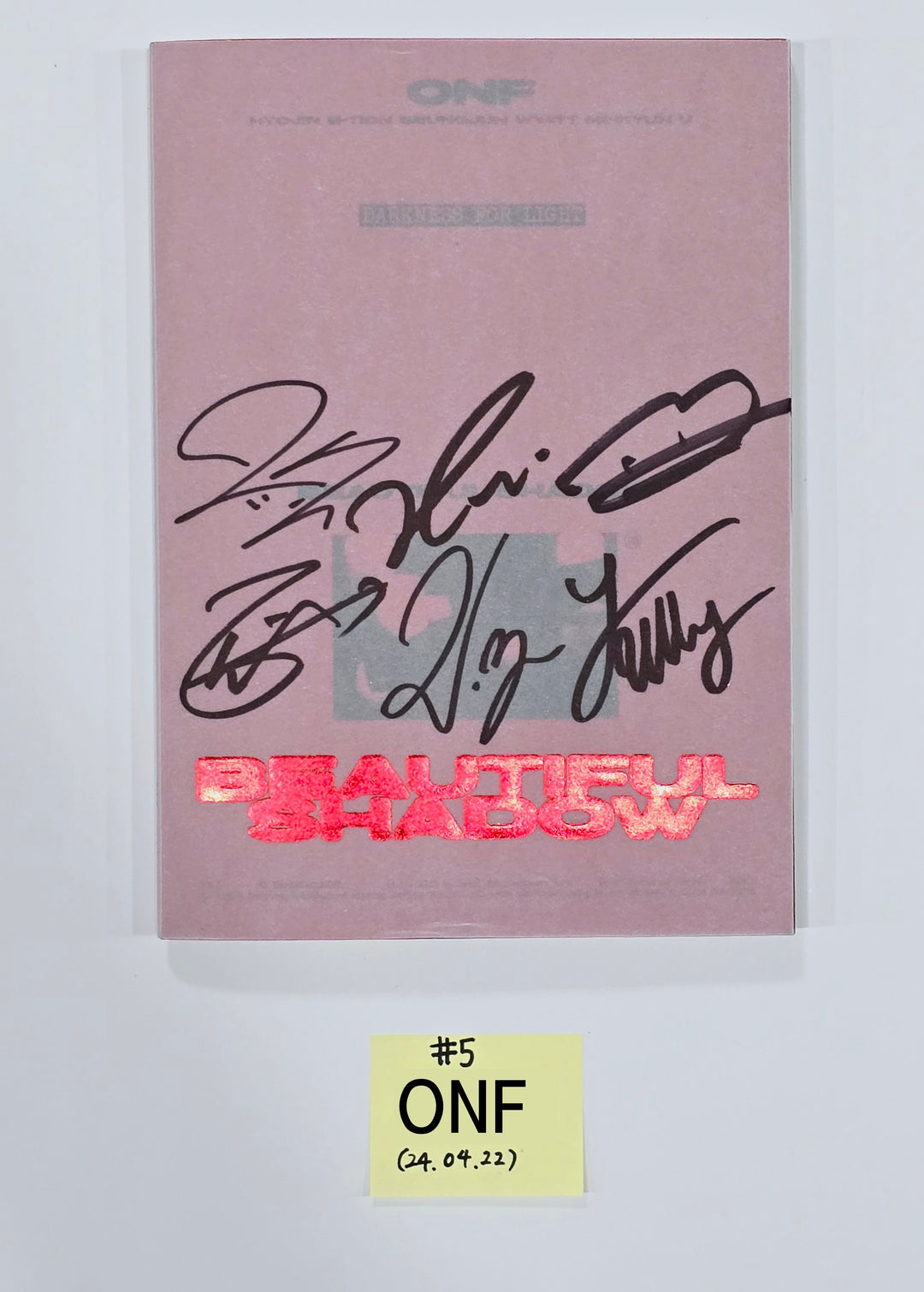 ONF "BEAUTIFUL SHADOW" - Hand Autographed(Signed) Promo Album [24.4.22] - HALLYUSUPERSTORE