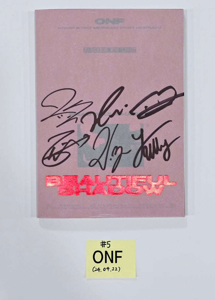 ONF "BEAUTIFUL SHADOW" - Hand Autographed(Signed) Promo Album [24.4.22] - HALLYUSUPERSTORE