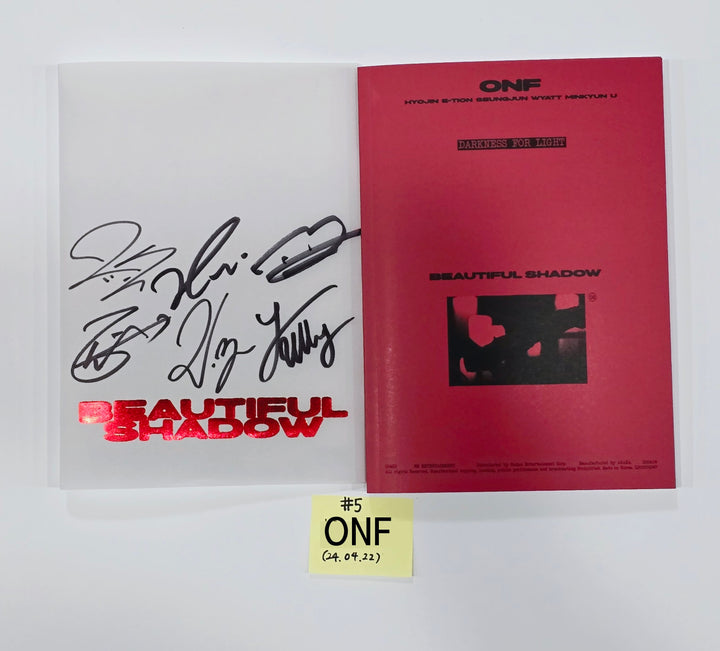 ONF "BEAUTIFUL SHADOW" - Hand Autographed(Signed) Promo Album [24.4.22] - HALLYUSUPERSTORE