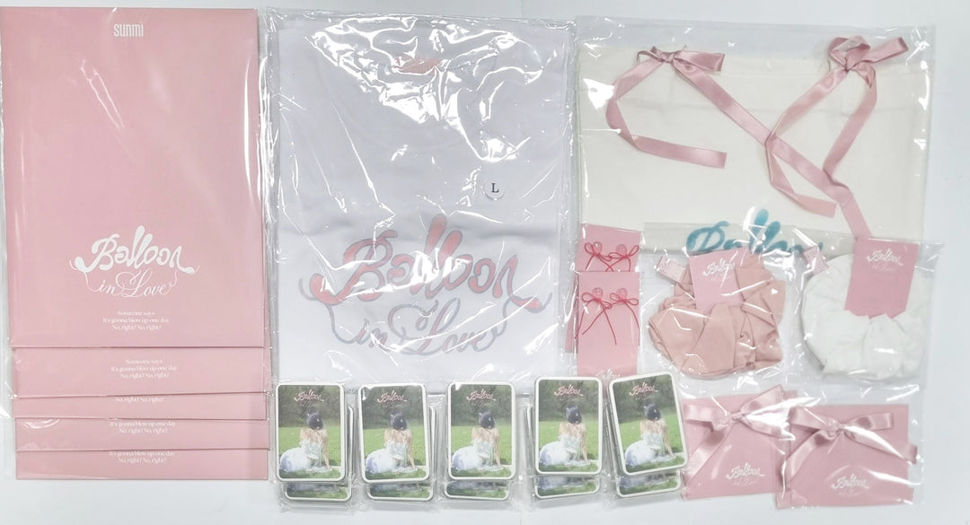 SUNMI 'Balloon in Love' - Official MD [T-shirt, Canvas Bag, Earrings, Ribbon Pin, Scrunchie, Photocard Set, Mini poster Set] [24.6.7] - HALLYUSUPERSTORE