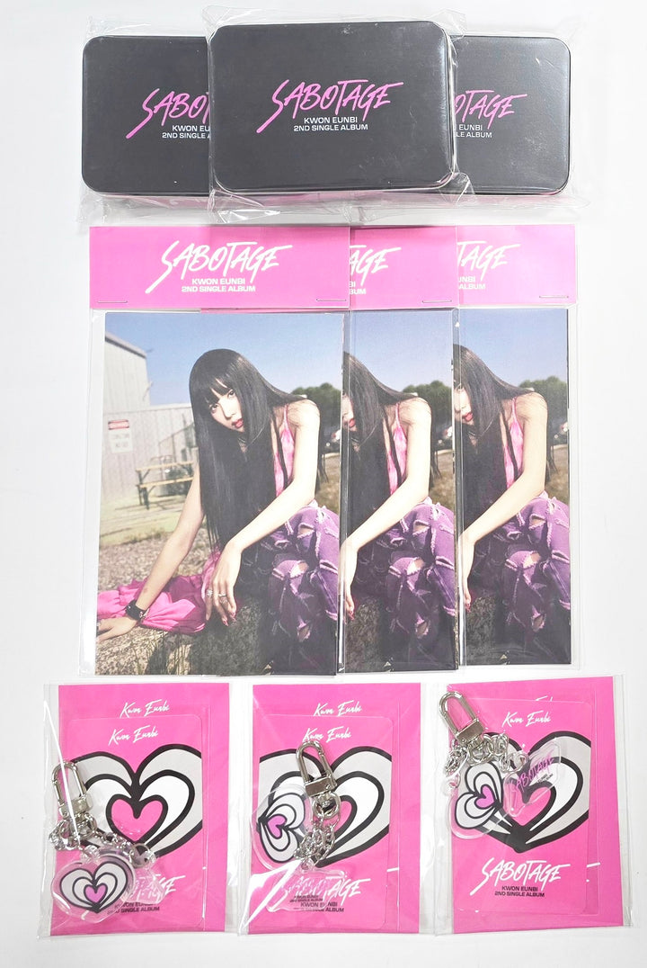 KWON EUNBI "SABOTAGE" - Official MD [Postcard Set, Tincase &amp; Sticker Set, Acrylic keyring, 4 Cut Photo] [24.6.19] - HALLYUSUPERSTORE
