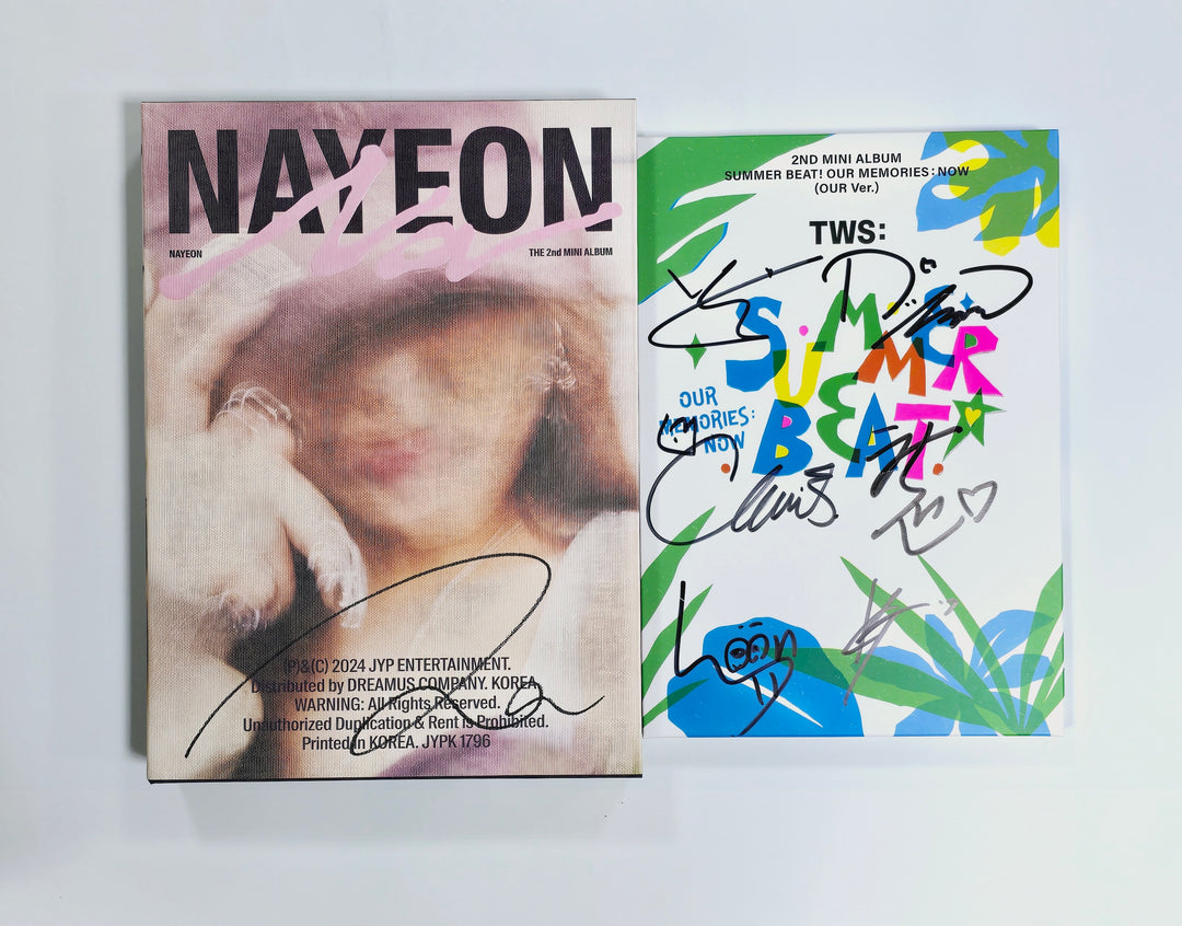 Nayeon (of Twice) "Na", TWS "Summer Beat" - Hand Autographed(Signed) Promo Album [24.6.26] - HALLYUSUPERSTORE