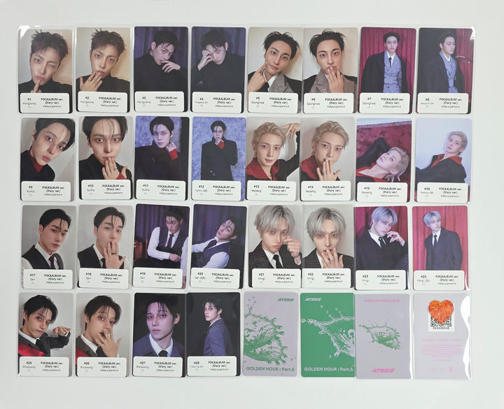 ATEEZ "GOLDEN HOUR : Part.5" - Official Photocard (POCAALBUM ver.)(Diary ver.) [26.06.26]