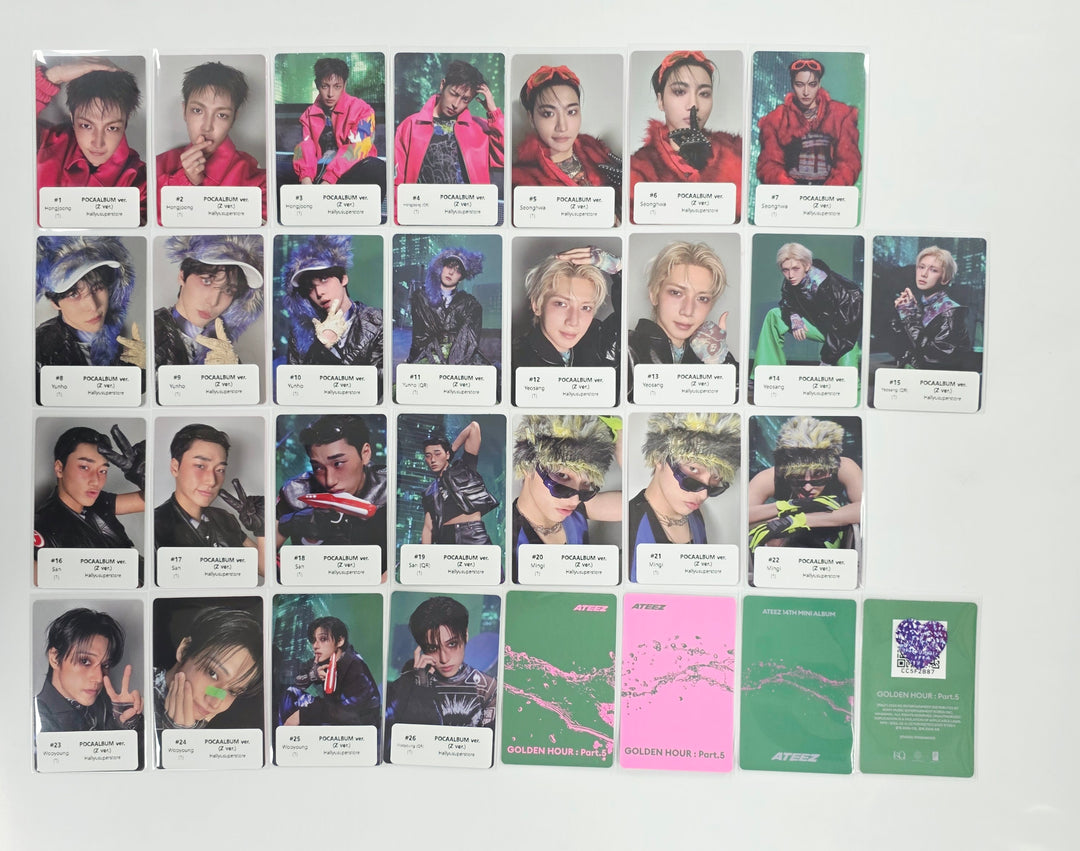 ATEEZ "GOLDEN HOUR : Part.5" - Official Photocard (POCAALBUM ver.)(Z ver.) [26.06.26]