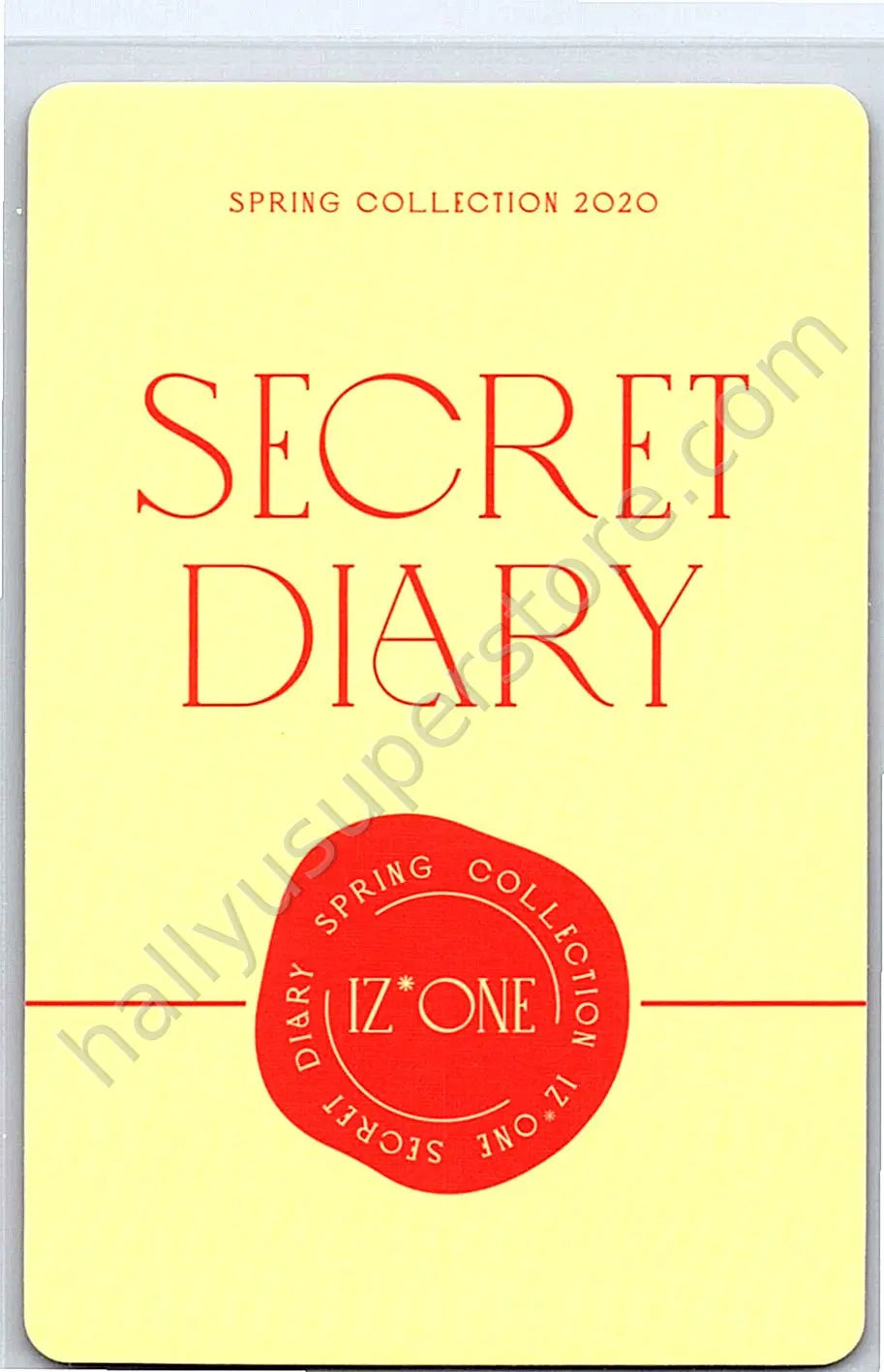 IZ*ONE - Kwon Eunbi - SPRING COLLECTION 2020 “SECRET DIARY” photobook version photocard set