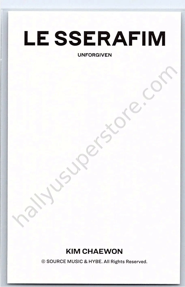 LE SSERAFIM - Kim Chaewon - UNFORGIVEN merch polaroid polaroid set tin case