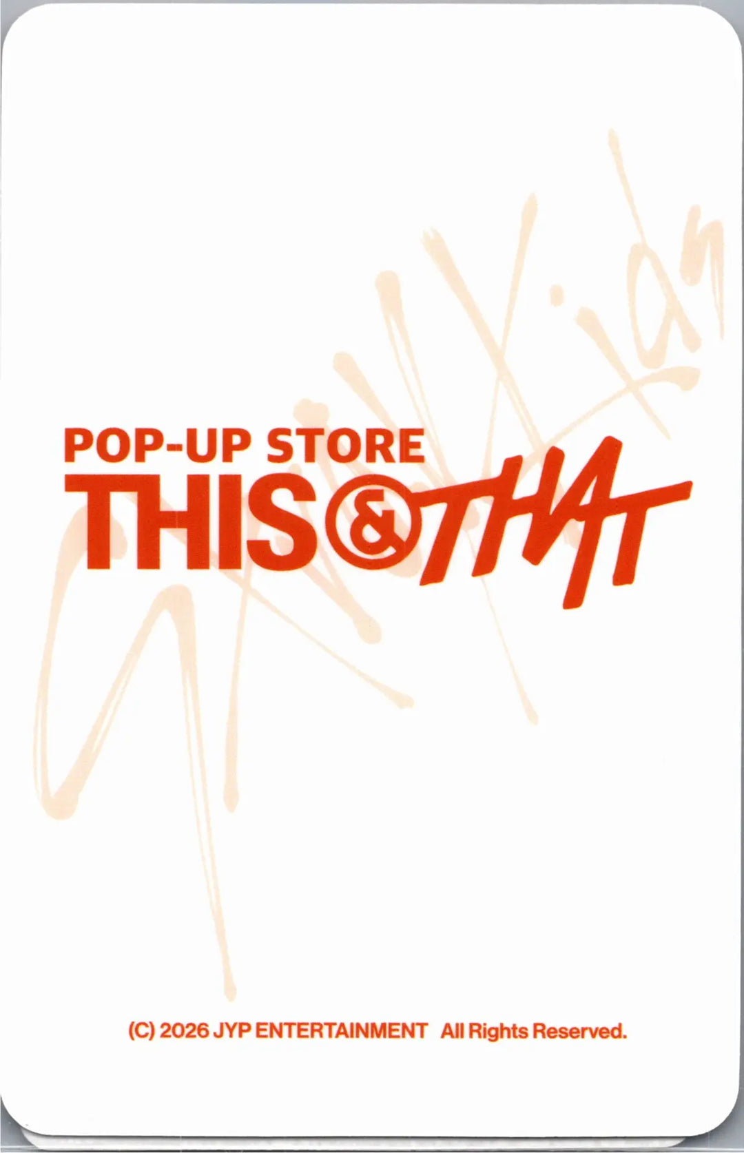 Stray Kids "THIS &amp; THAT" - Soundwave POP-UP Store Lucky Draw Event Photocard [26.08.10]