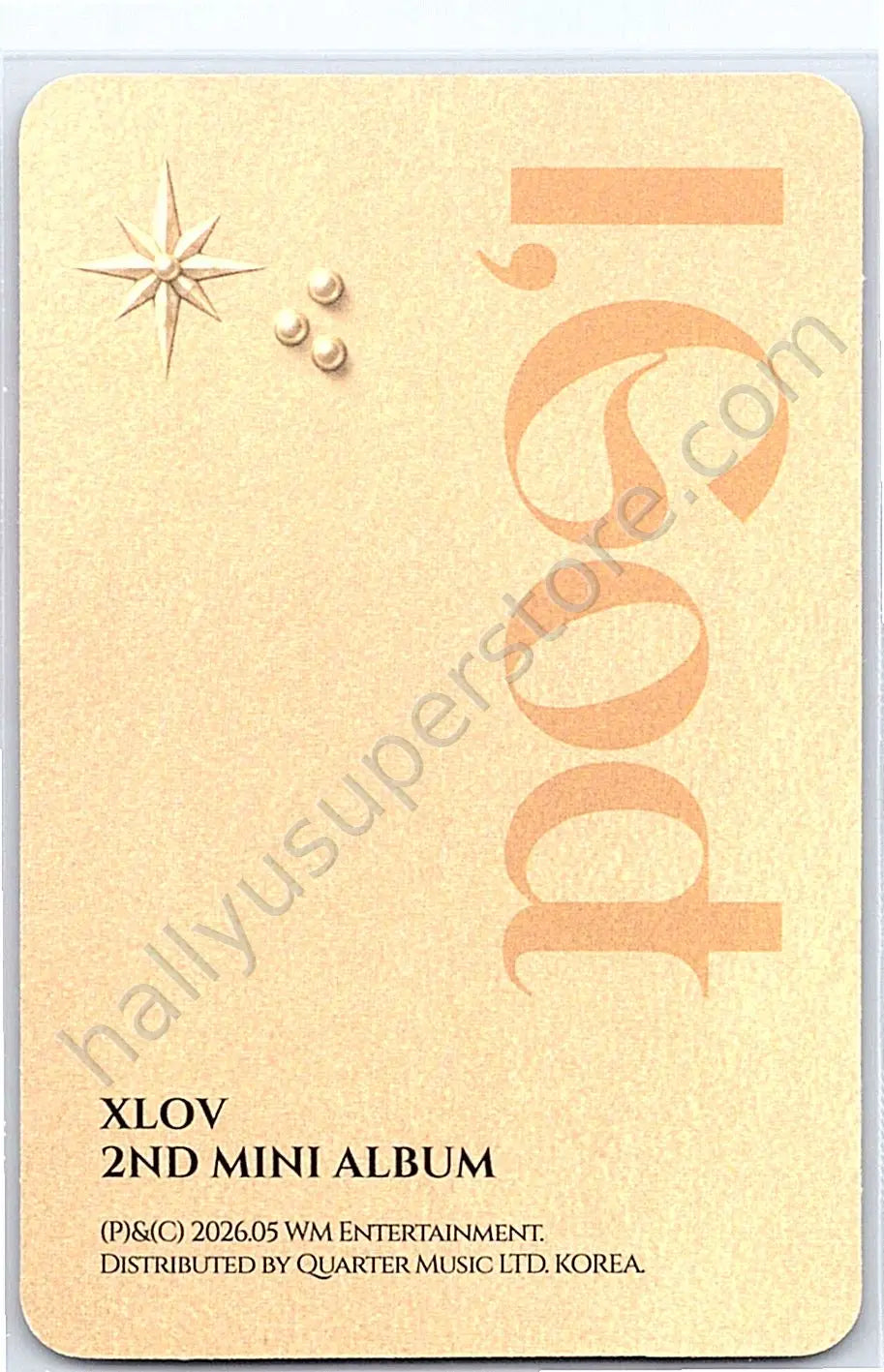 XLOV - Hyun - I, God album photocard G version