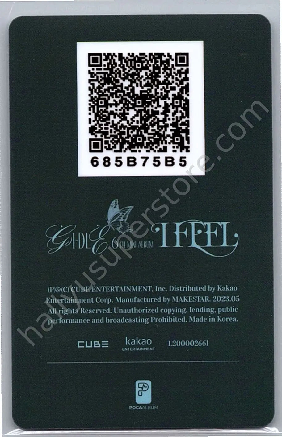 i-dle - Soyeon - I Feel cat version poca album pvc card qr card