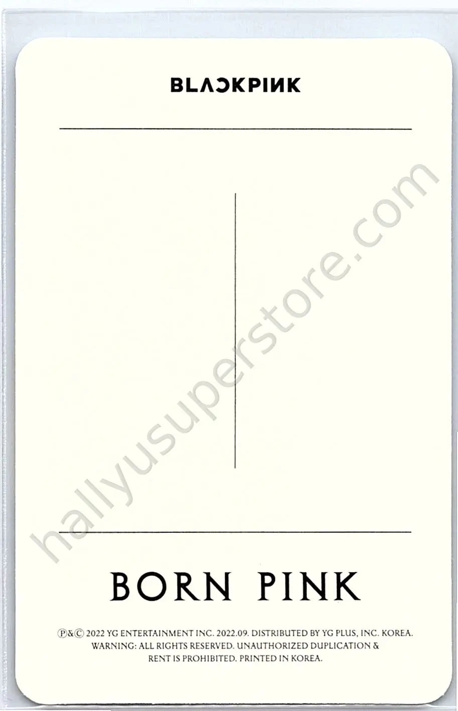 BLACKPINK - Jisoo - BORN PINK album photocard gray version