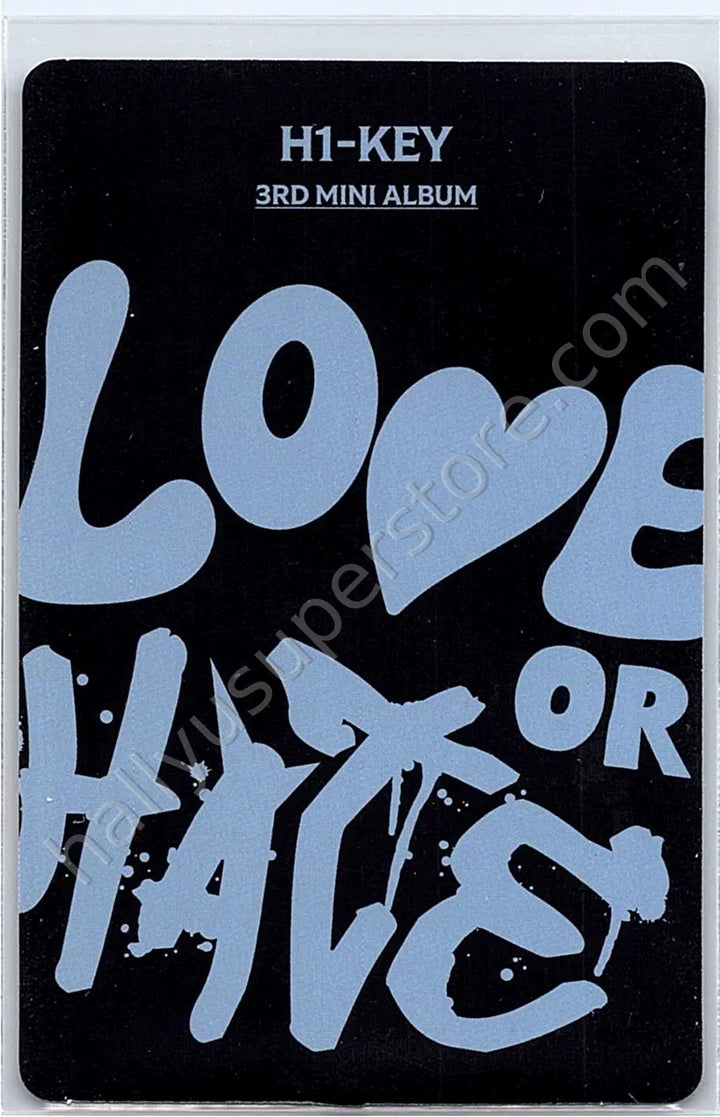 H1-KEY - Hwiseo - LOVE or HATE album photocard lie version poca album