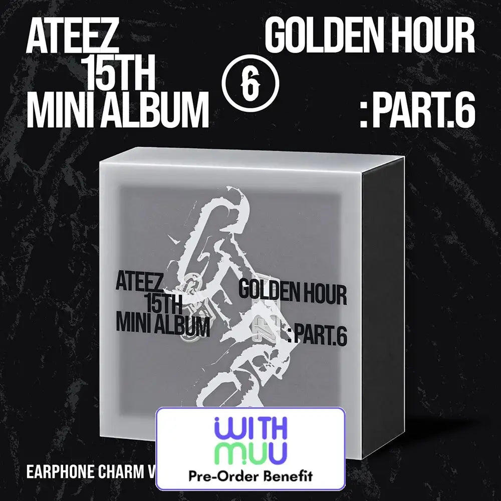 [Pre-Order] ATEEZ - 15TH MINI ALBUM "GOLDEN HOUR : Part.6"(EARPHONE CHARM Version) + Withmuu Pre-Order Benefit