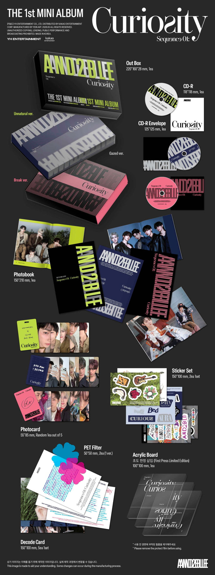 [B2B] &amp;TEAM - 1st Mini Album [Sequence 01: Curiosity] / 3종)]AND2BLE (앤더블) - 미니 1집 [Sequence 01: Curiosity]