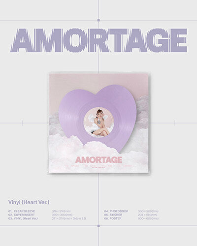 JISOO (of BLACKPINK) - "AMORTAGE" LP [Heart ver.]
