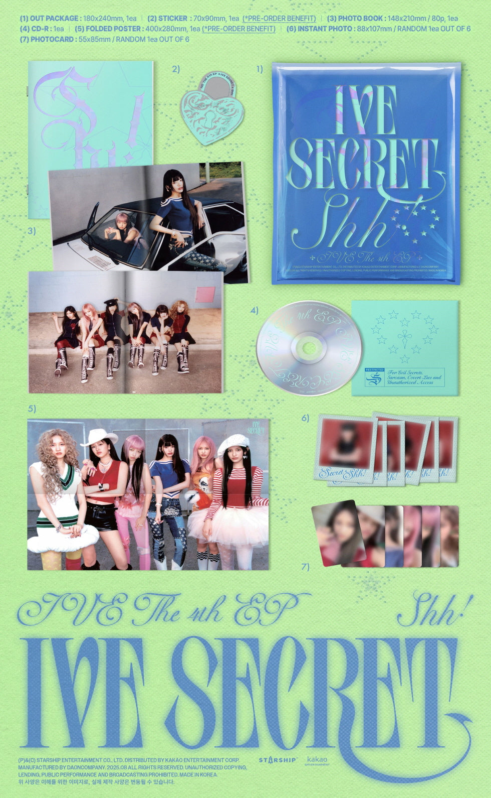 [B2B] IVE (아이브) - 4th Mini Album [IVE SECRET] (3 Versions) / 아이브 (IVE) - 미니 4집 [IVE SECRET] 3종