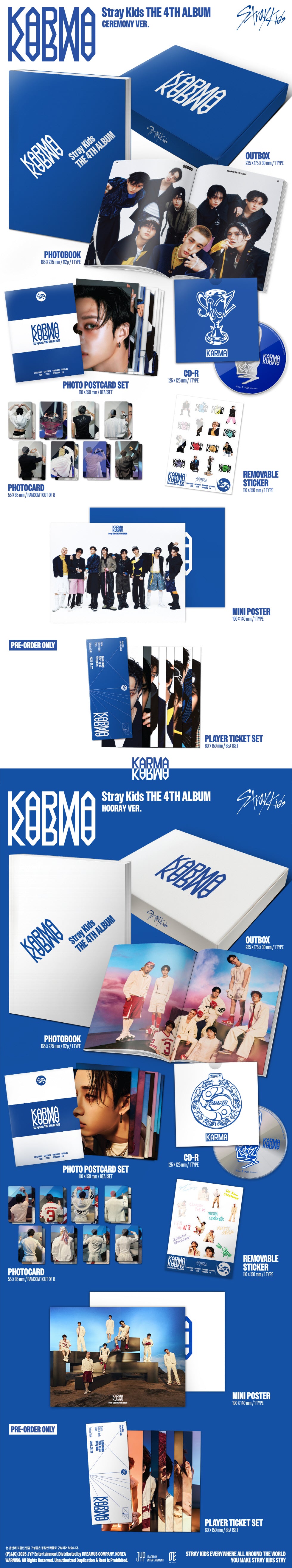 [B2B] Stray Kids - Vol. 4 [KARMA] (CEREMONY VER., HOORAY VER.) / (2종) 스트레이 키즈 (Stray Kids) - 정규 4집 [KARMA] (CEREMONY VER., HOORAY VER.)