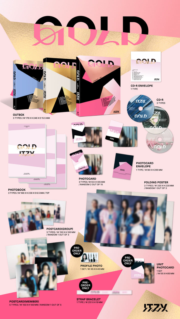 [SOLD OUT] 있지 (ITZY) - [GOLD] STANDARD VER. 3종중 핑크