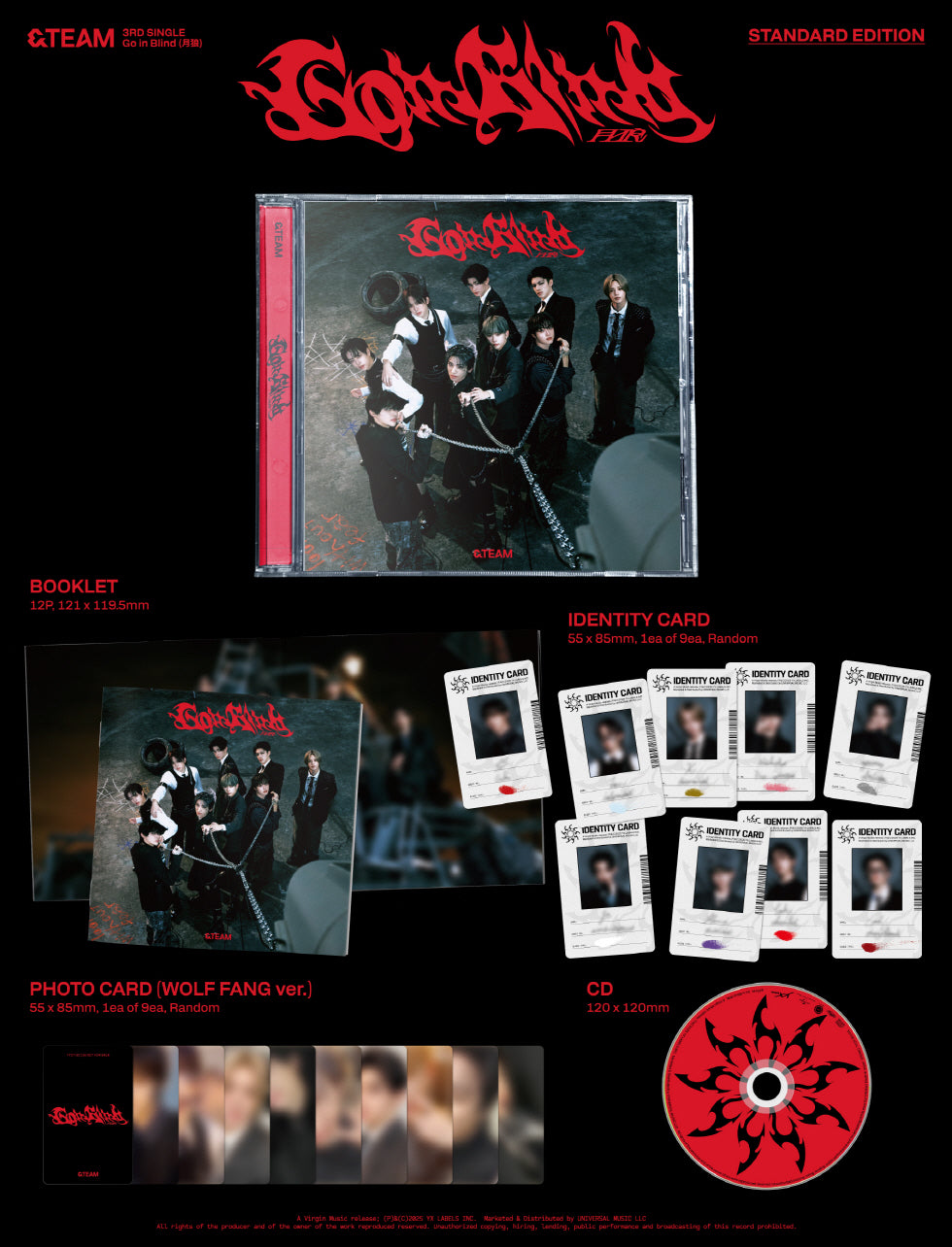 [B2B] &amp;TEAM - 3rd SINGLE [Go in Blind] STANDARD EDITION / 앤팀 (&amp;TEAM) - 3rd SINGLE [Go in Blind] STANDARD EDITION