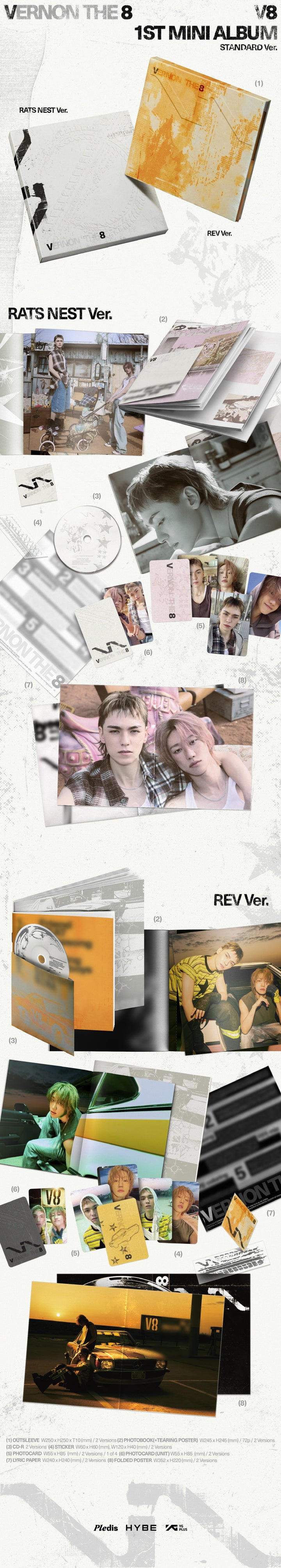 [B2B] V8 (SEVENTEEN) - Mini Album Vol. 1 [V8] (Random Ver.) / [쇼핑몰] V8 (SEVENTEEN) - 미니 1집 [V8] 랜덤