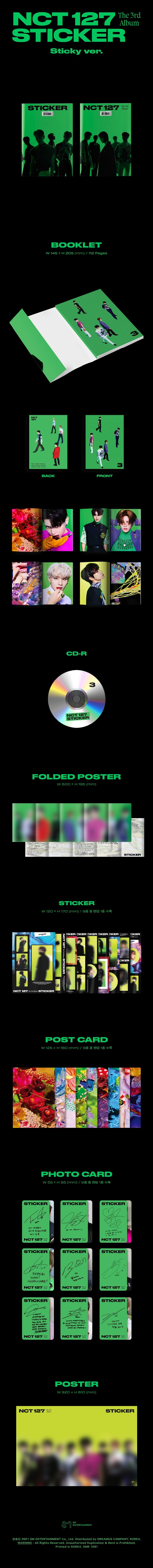 [SOLD OUT] 엔시티 127 (NCT 127) - 3집 [Sticker] (Sticky Ver.)