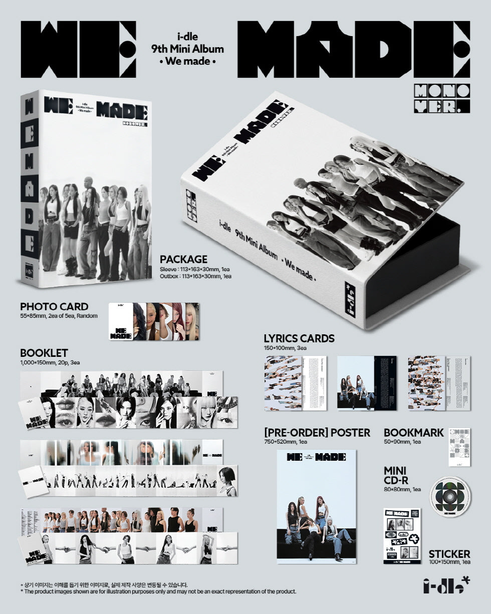 [B2B] [First Press] (G)I-DLE - 9th Mini Album [I NEVER DIE] (Mono Ver.) / (Mono Ver.) i-dle (아이들) - 미니 9집 [We made]
