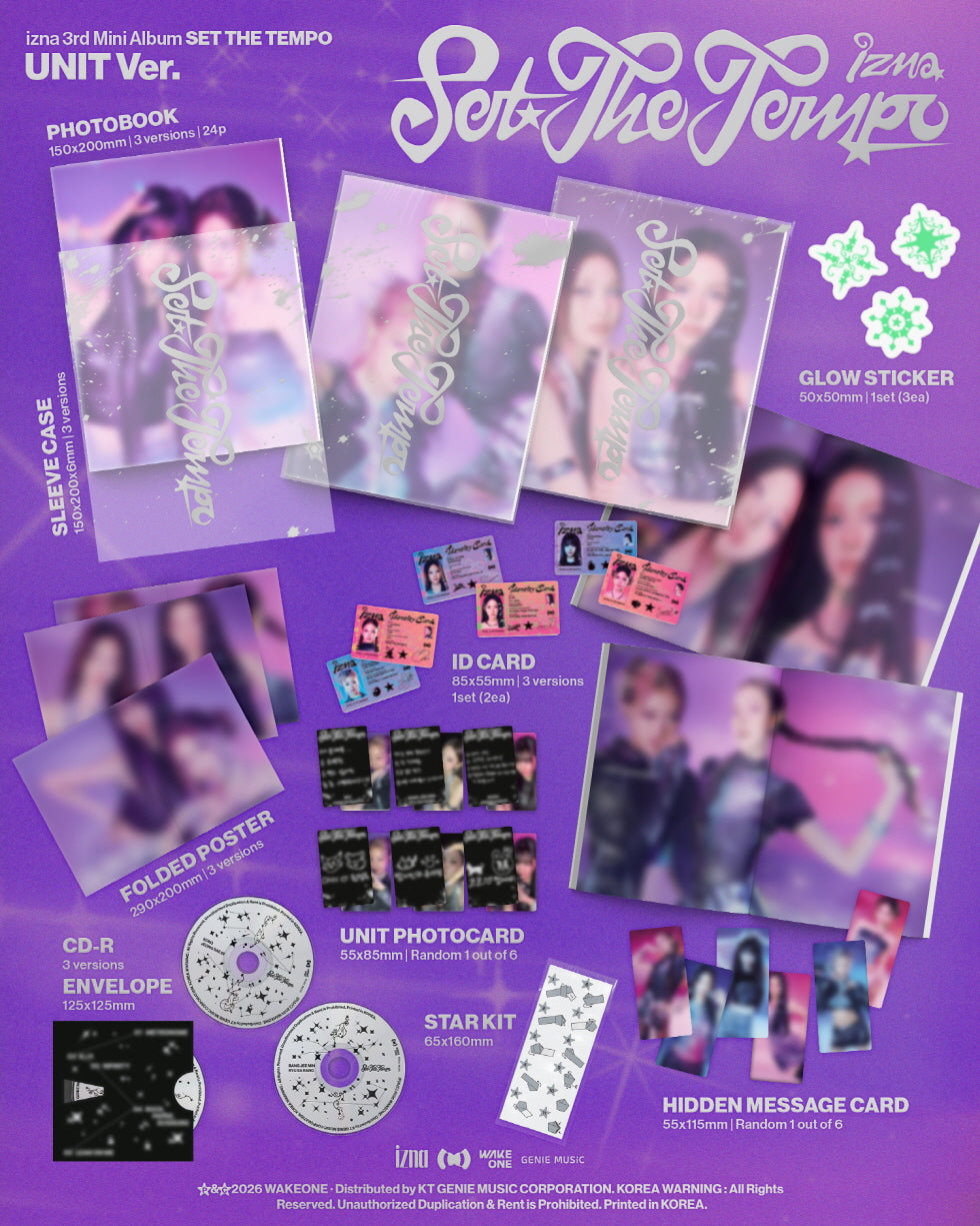 [B2B] izna (이즈나) - SET THE TEMPO (Mini Album Vol. 3) UNIT Ver. Random / [쇼핑몰] izna (이즈나) - 미니 3집 [SET THE TEMPO] UNIT Ver. 랜덤