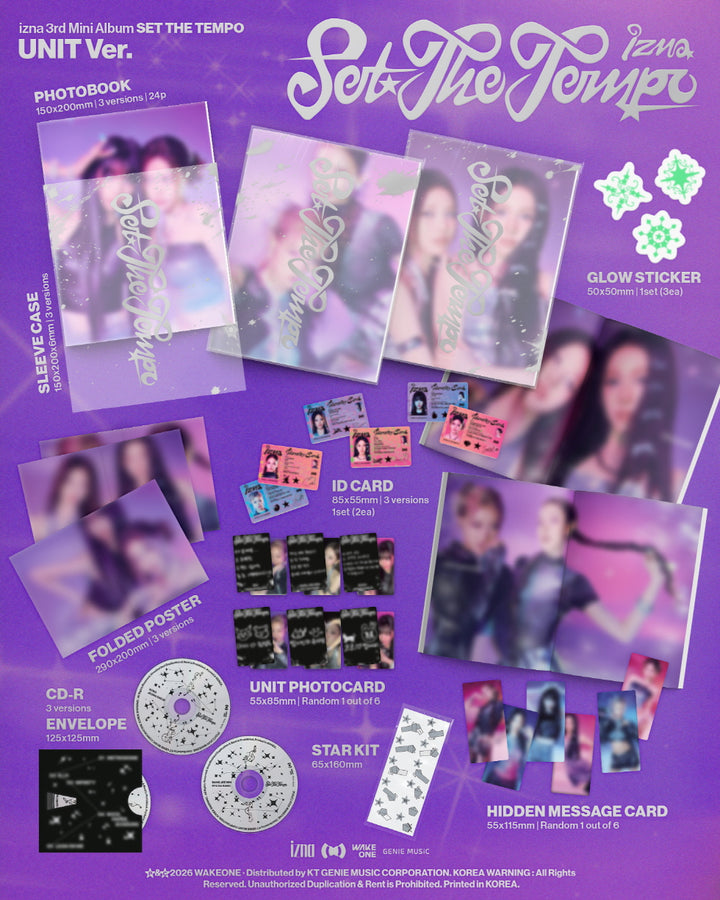 [B2B] izna (이즈나) - SET THE TEMPO (Mini Album Vol. 3) UNIT Ver. Random / [쇼핑몰] izna (이즈나) - 미니 3집 [SET THE TEMPO] UNIT Ver. 랜덤