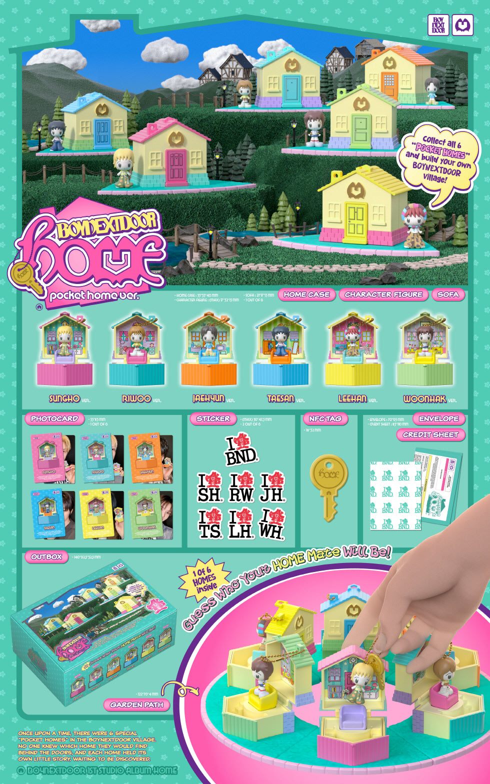 [B2B] BOYNEXTDOOR - 1st Studio Album [HOME] (POCKET HOME ver.) / [쇼핑몰]  보이넥스트도어 - 1st Studio Album [HOME] (POCKET HOME ver.)