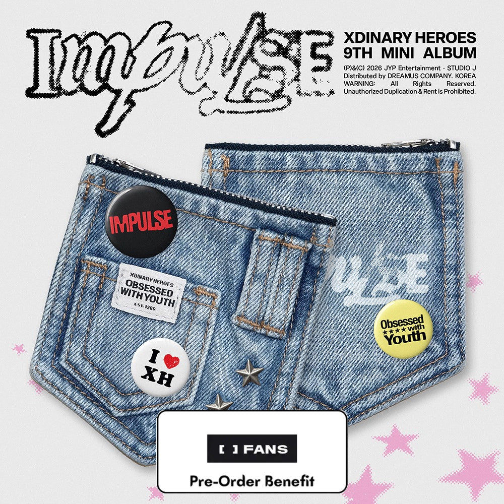 [Pre-Order] Xdinary Heroes - 9th Mini Album [IMPULSE] (DENIM POUCH Ver.) + Pre-Order Benefit (Choose Version)