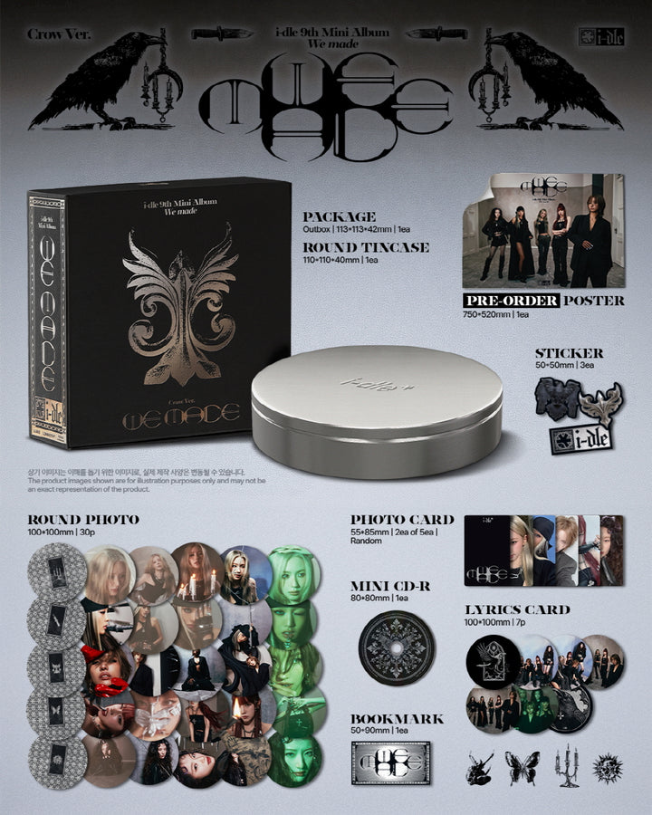 [B2B] [First Press] (G)I-DLE - Mini 9th Album [I NEVER DIE] (Crow Ver.) / (Crow Ver.)  i-dle (아이들) - 미니 9집 [We made]