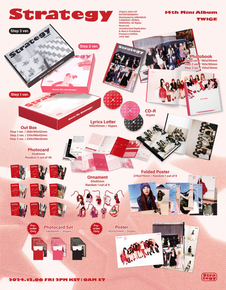 [B2B] TWICE - Mini 14집 STRATEGY (2 Ver. out of 3) / 쇼핑몰)트와이스 (TWICE) - 미니 14집 [STRATEGY] 3종중 2버젼