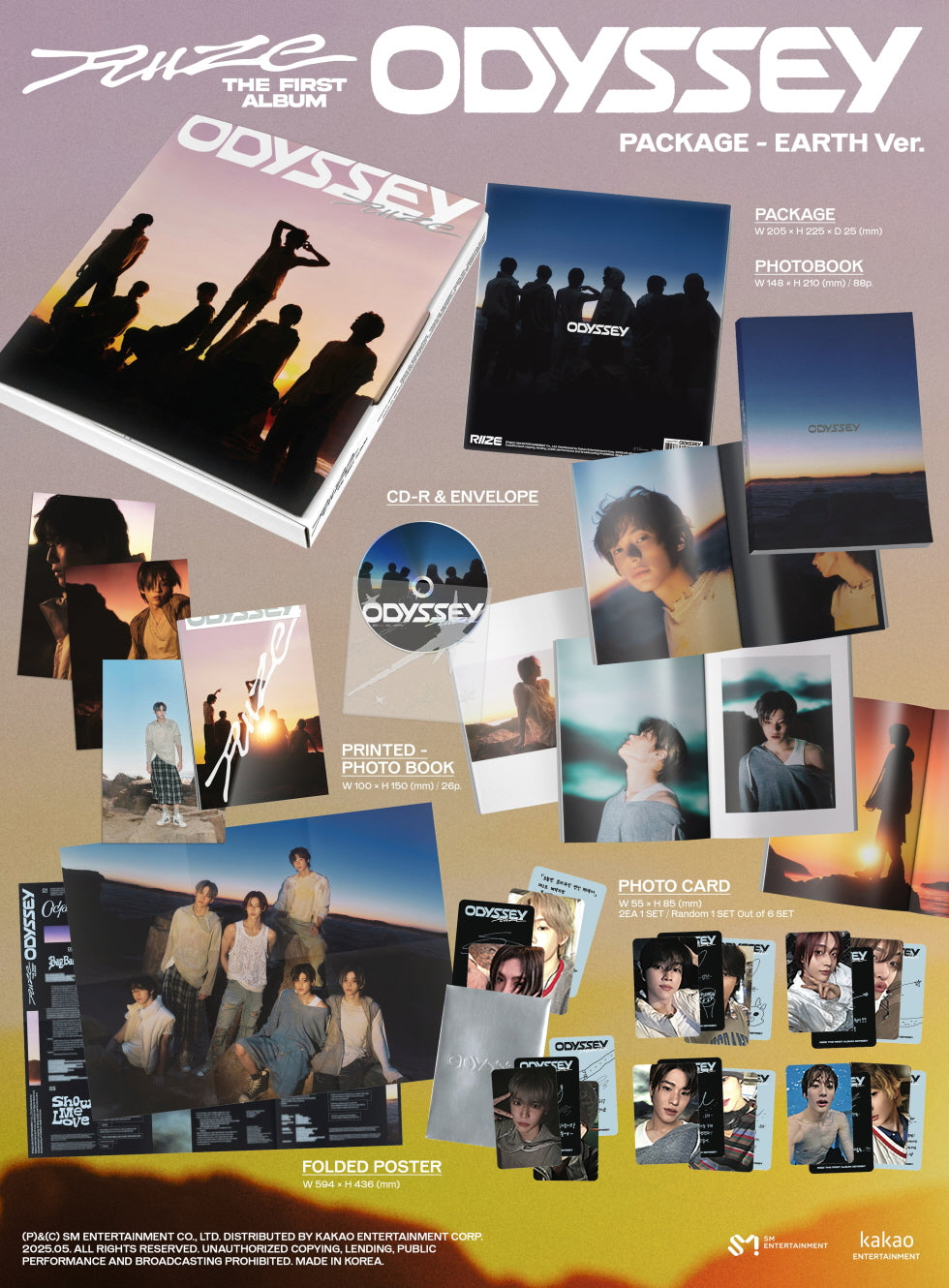 [B2B] RIIZE - Vol. 1 [ODYSSEY] (PACKAGE Ver.) / 라이즈 RIIZE - 정규 1집 [ODYSSEY] (PACKAGE Ver.)