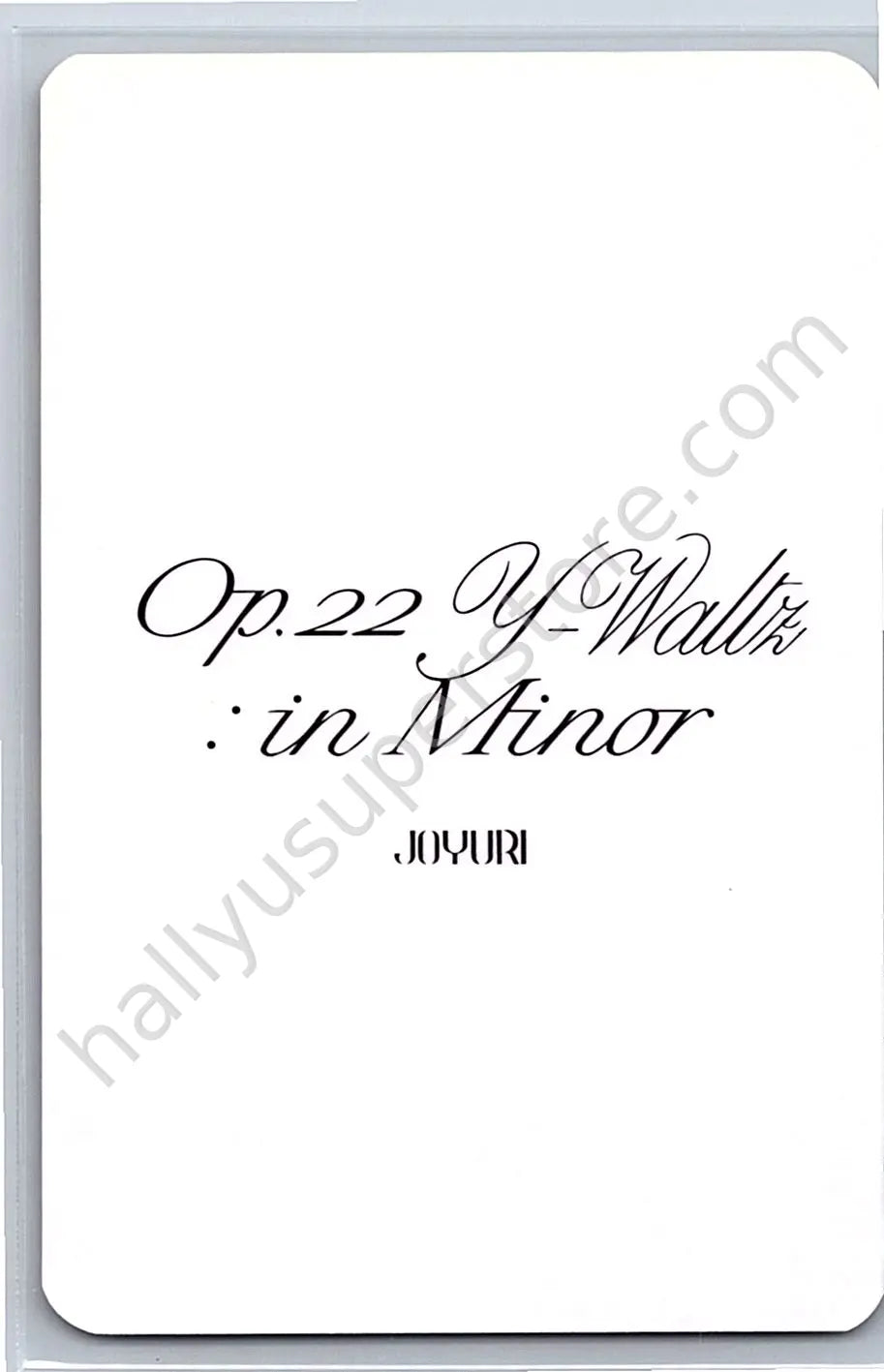Jo Yuri - Jo Yuri - Op.22 Y-Waltz : in Minor lotte duty free pob (pre-order benefit)
