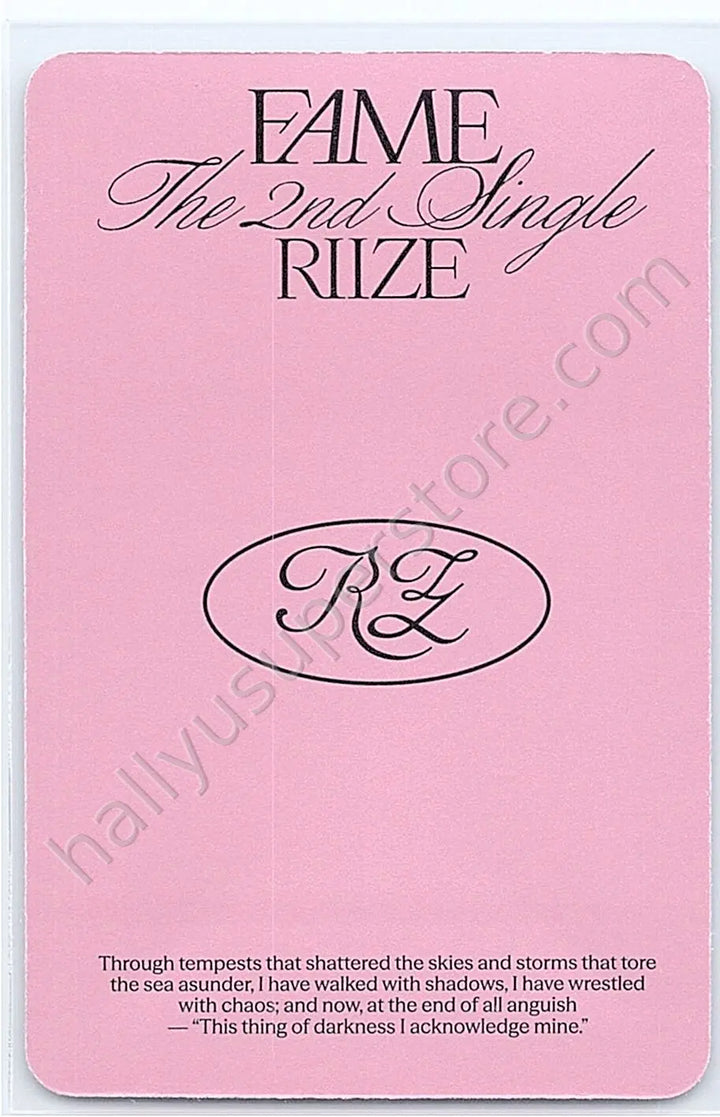 RIIZE  - Unit - Fame album photocard catalogue version