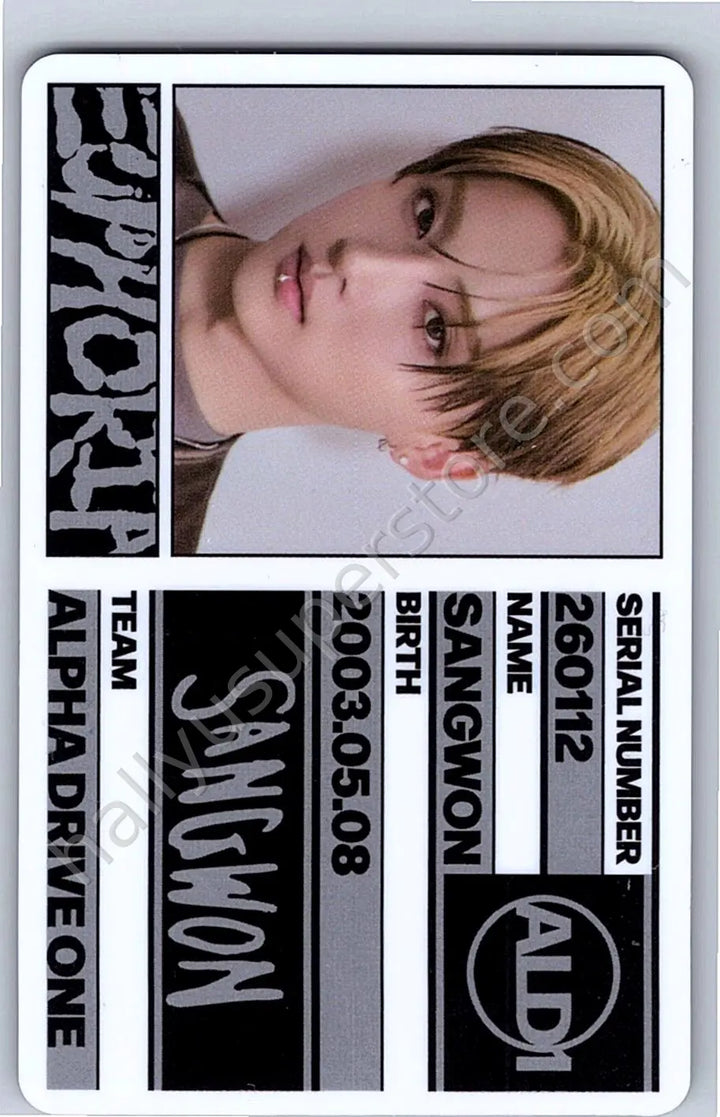 ALPHA DRIVE ONE - Sangwon - EUPHORIA album photocard freak alarm version staff pass