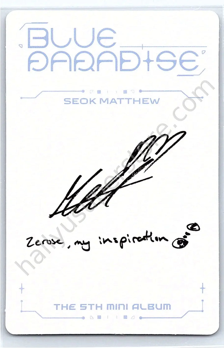 ZEROBASEONE - Matthew - Blue Paradise album photocard zerose version