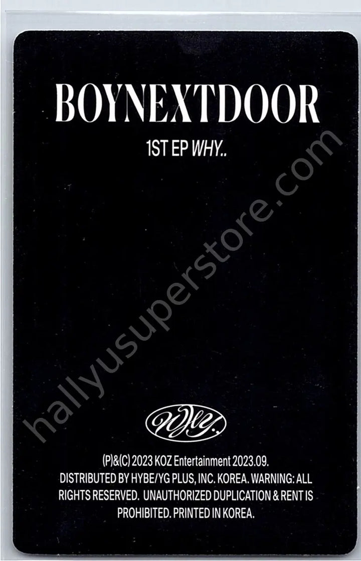 BOYNEXTDOOR - Unit - BOYNEXTDOOR - Sungho &amp; Taesan - WHY.. Album unit version album photocard korean album