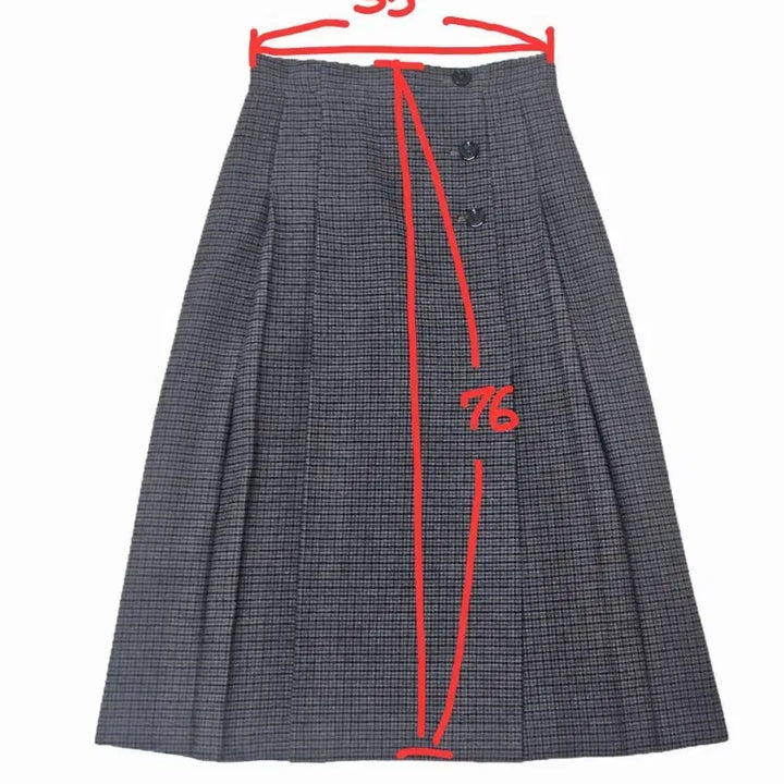 [BUNJANG] Long Checkered Skirt / 체크 롱 스커트 치마