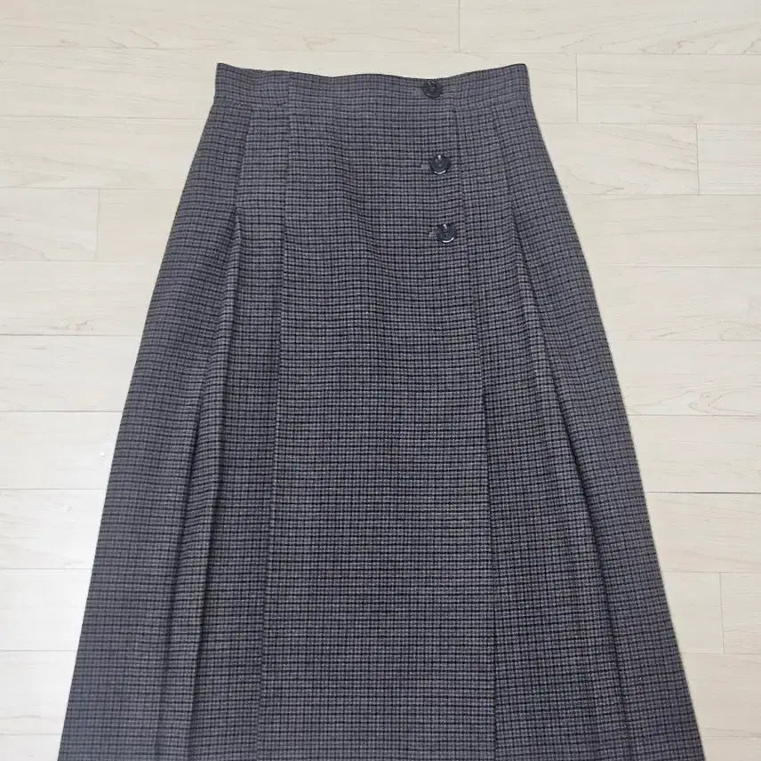 [BUNJANG] Long Checkered Skirt / 체크 롱 스커트 치마