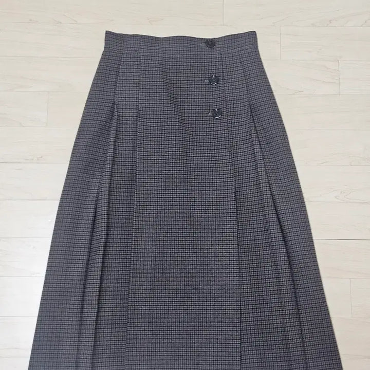 [BUNJANG] Long Checkered Skirt / 체크 롱 스커트 치마