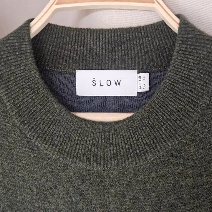 [BUNJANG] SLOW Khaki Wool Knit XL / SLOW 카키색 울 니트 XL