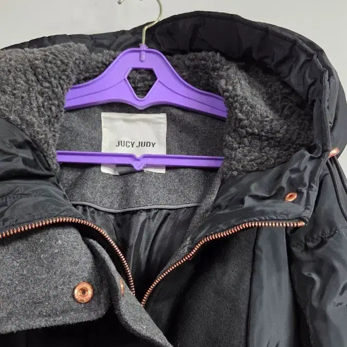 [BUNJANG] Black Mix Long Padded Coat / 블랙 믹스 롱 패딩 코트