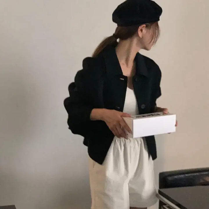 [BUNJANG] Bergamot Rotten Short Handmade Coat / 베르가못 로튼 숏 핸드메이드코트